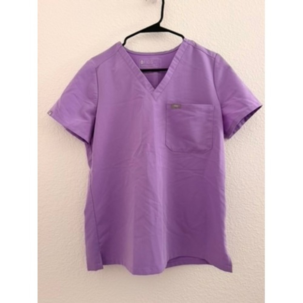 FIGS Catarina One-Pocket Scrub Top Purple Technical Collection V-Neck Small